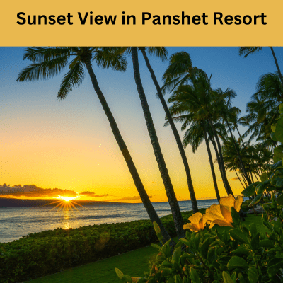 Sunset view in panshet resort